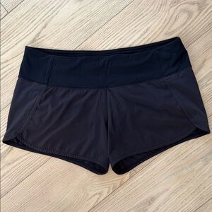 Lululemon Women's Black Running Shorts - Stretch Performance
